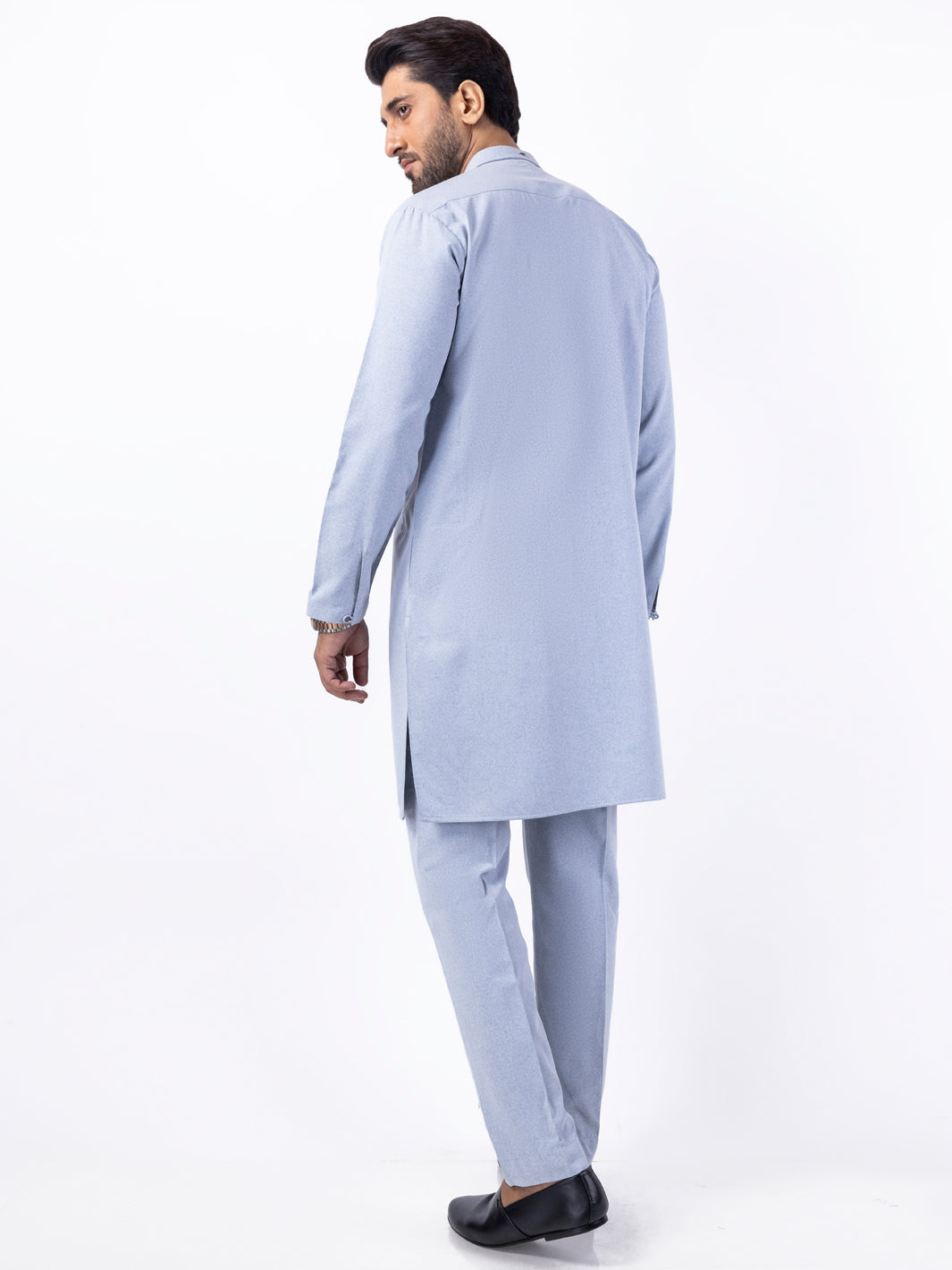 Blended Light Blue Kurta Trouser - Almirah