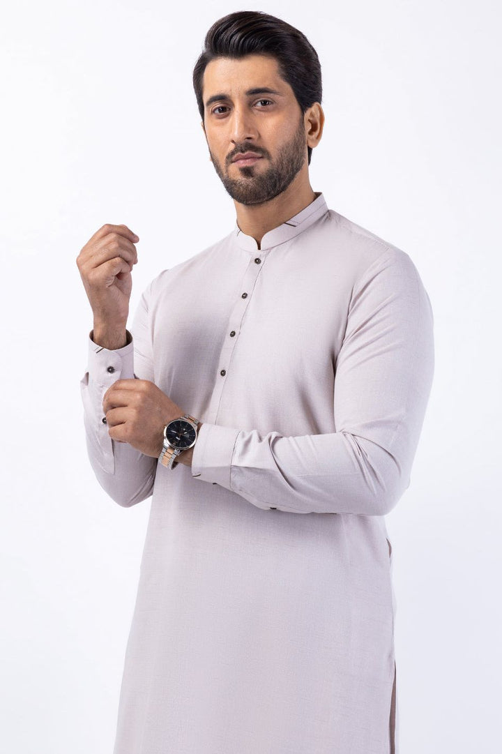 Blended Beige Kameez Shalwar - Almirah