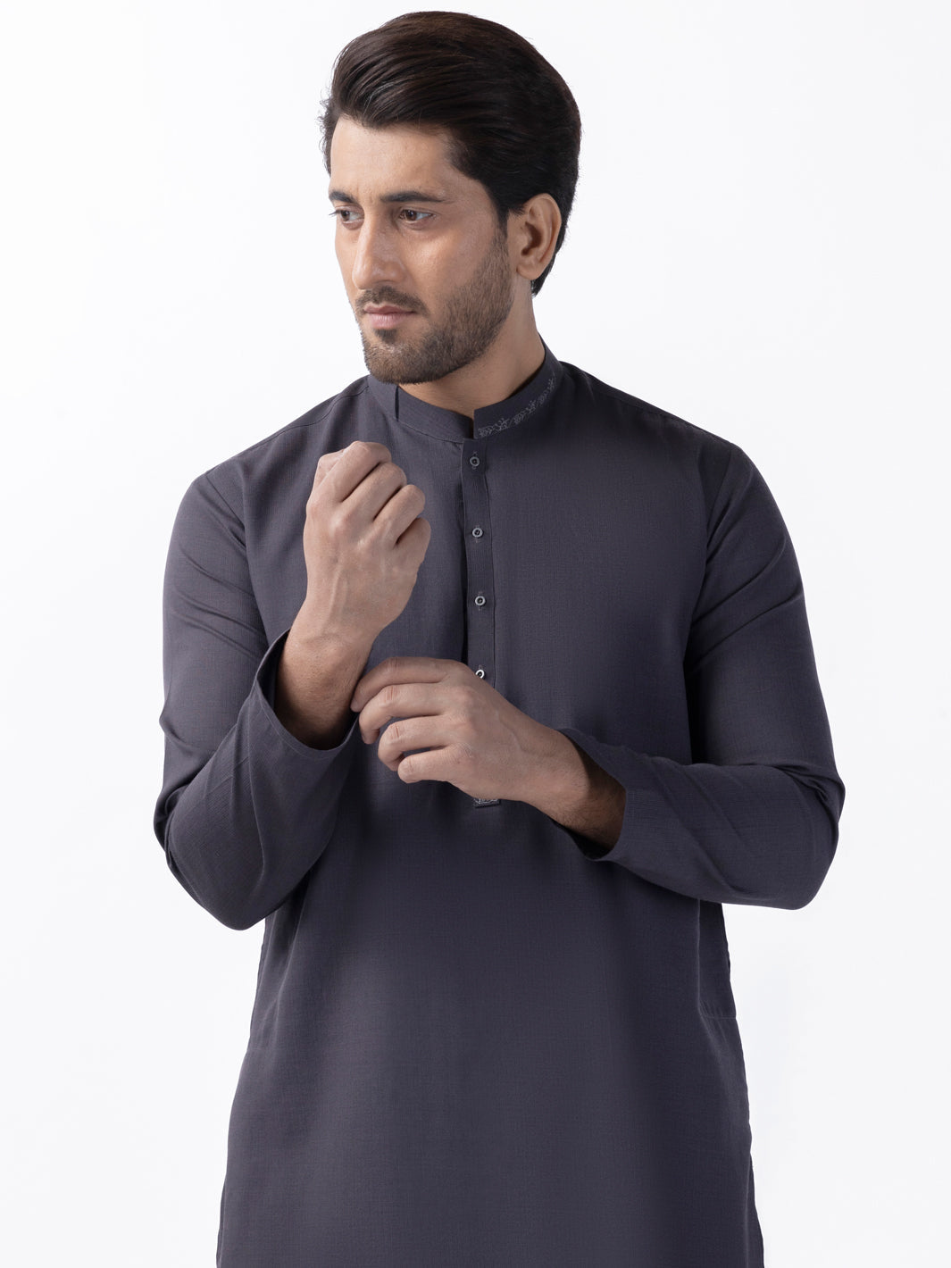 Blended Grey Kurta - Almirah