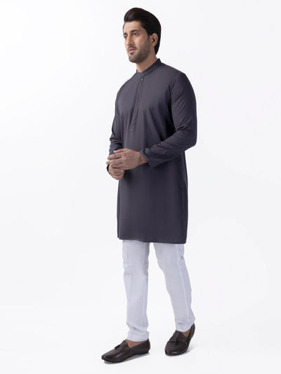 Blended Grey Kurta - Almirah