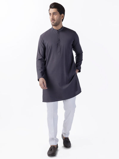 Blended Grey Kurta - Almirah