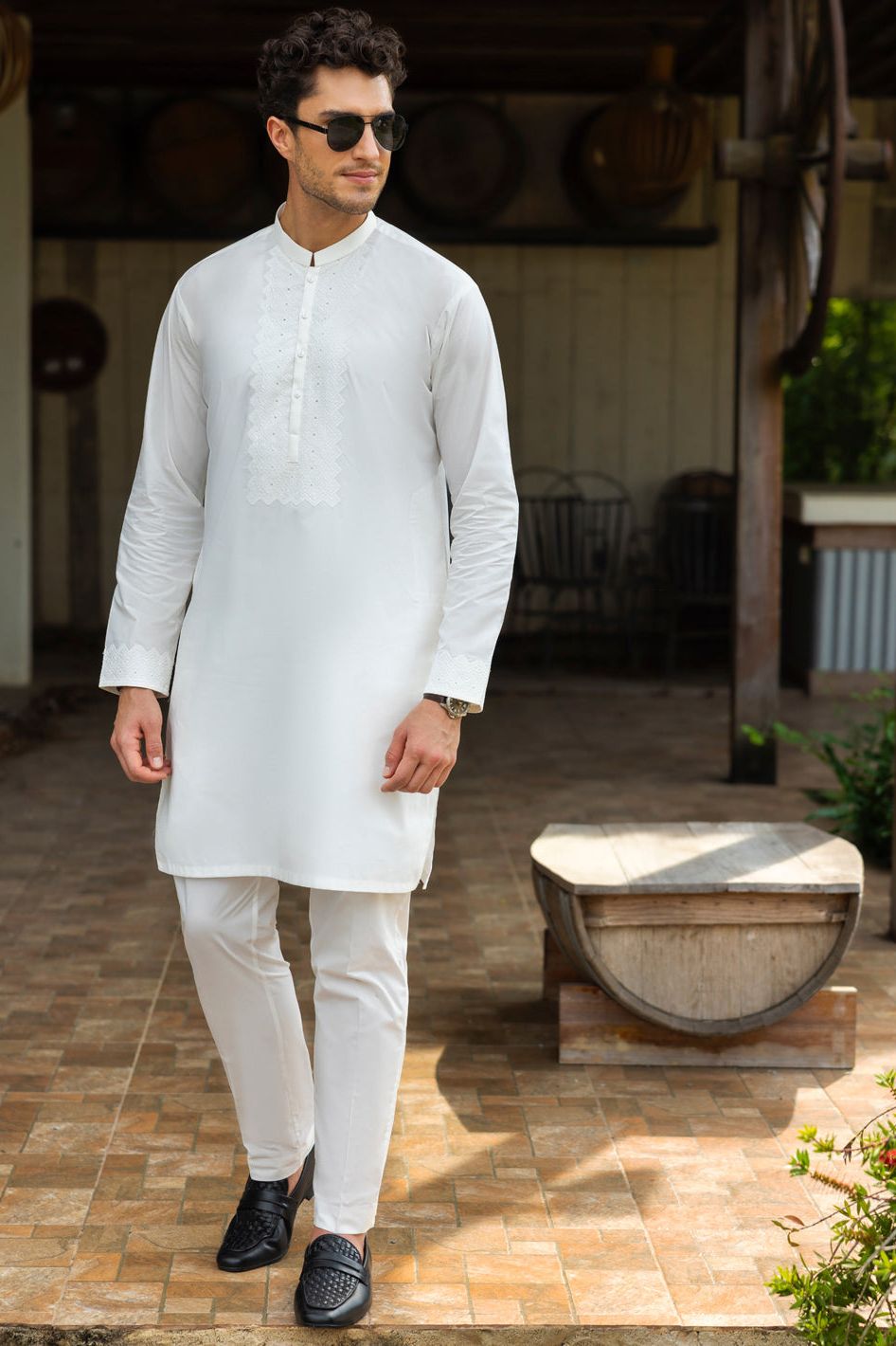 Cotton Off White Kurta Trouser - Almirah