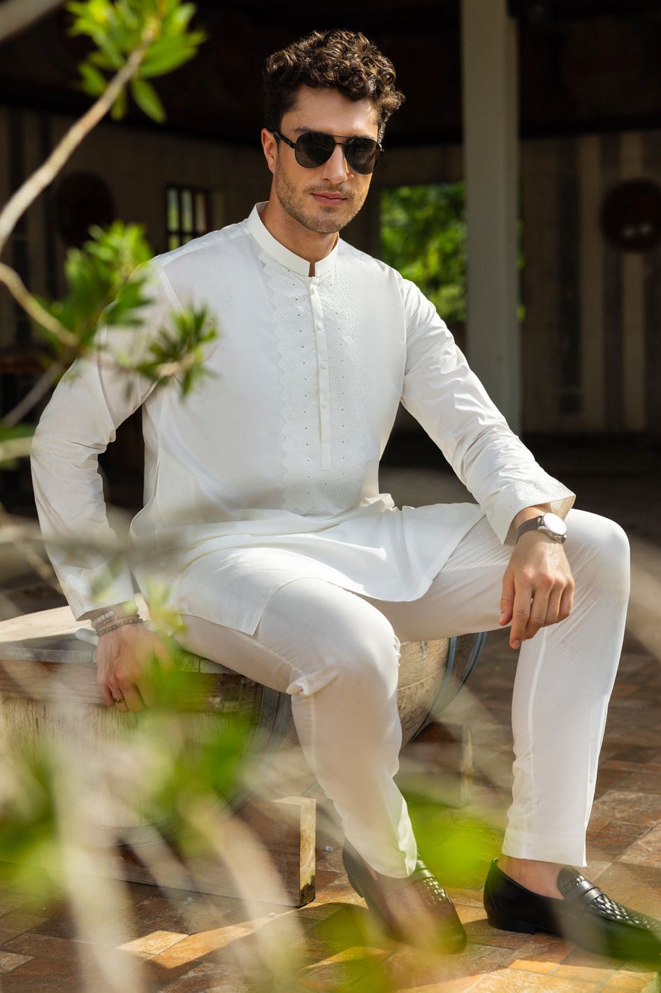 Cotton Off White Kurta Trouser - Almirah