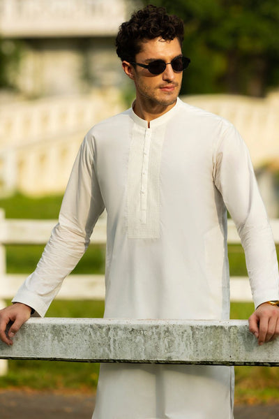 Cotton Off White Kurta Trouser - Almirah