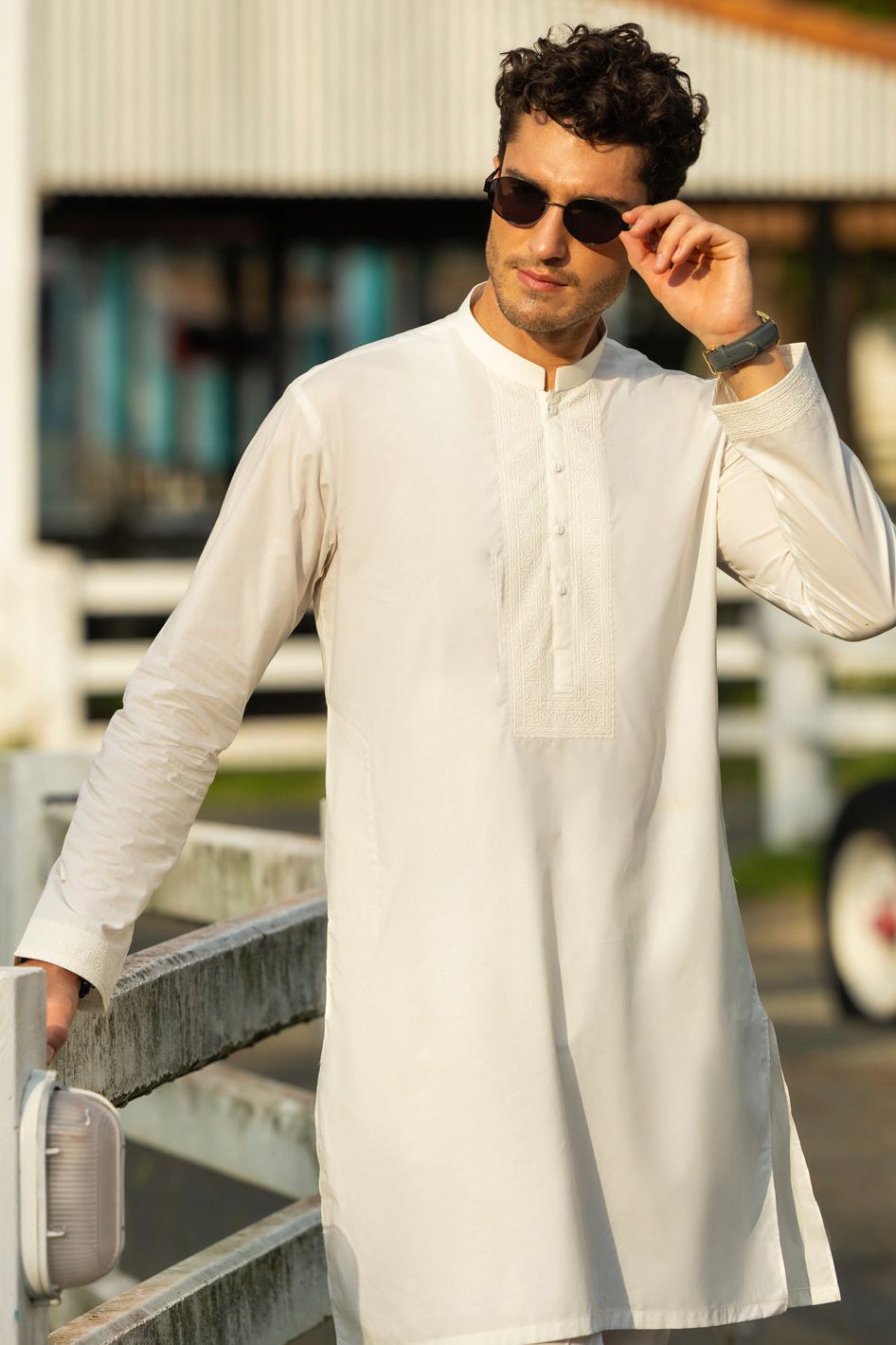 Cotton Off White Kurta Trouser - Almirah