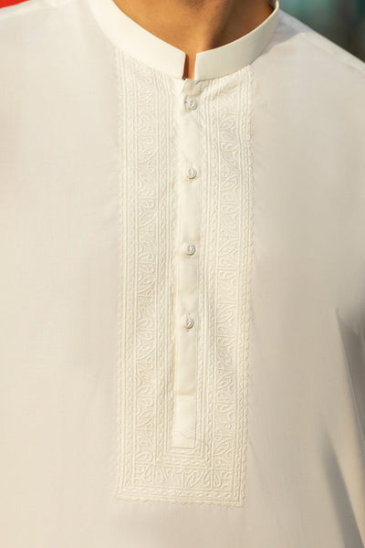 Cotton Off White Kurta Trouser - Almirah