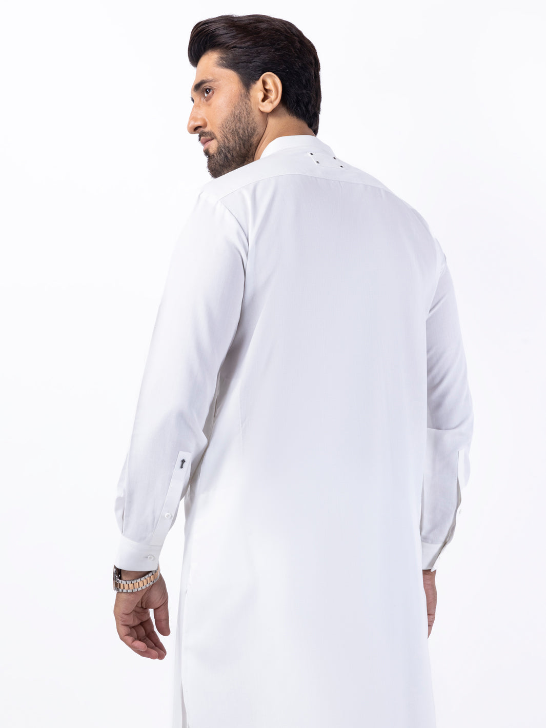 Blended White Kameez Shalwar - Almirah