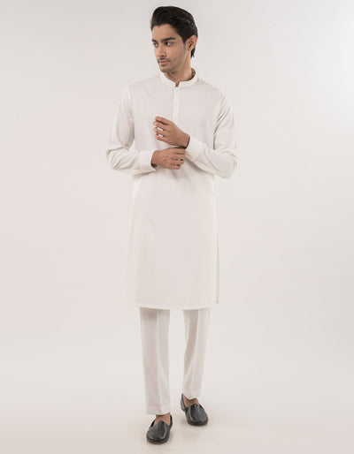 Blended White Kurta Trouser - J. Junaid Jamshed