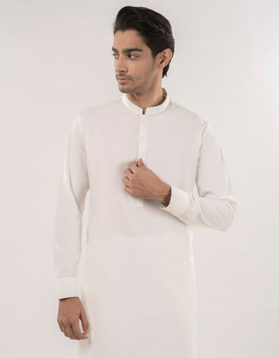 Blended White Kurta Trouser - J. Junaid Jamshed