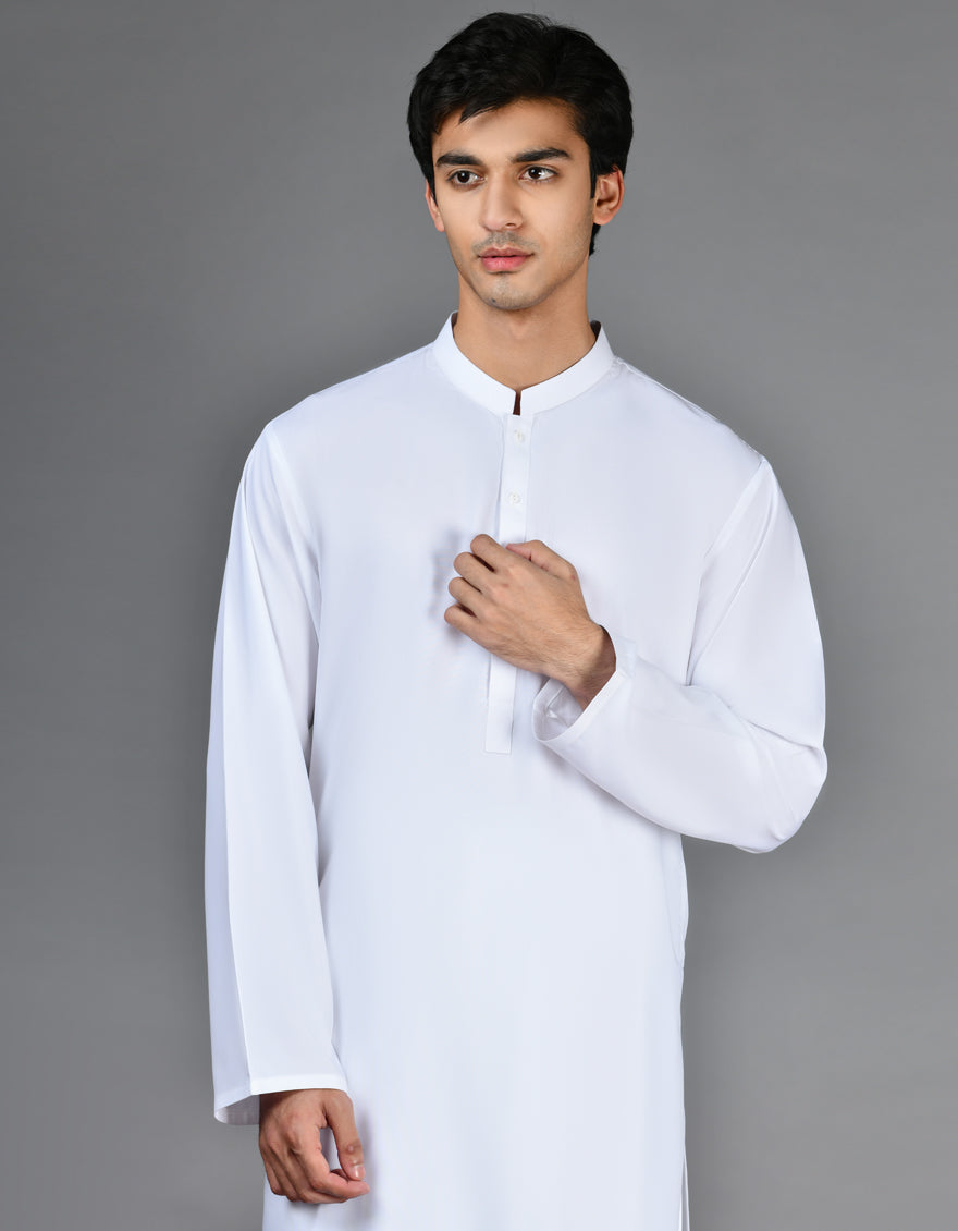 Blended White Kurta Trouser - J. Junaid Jamshed