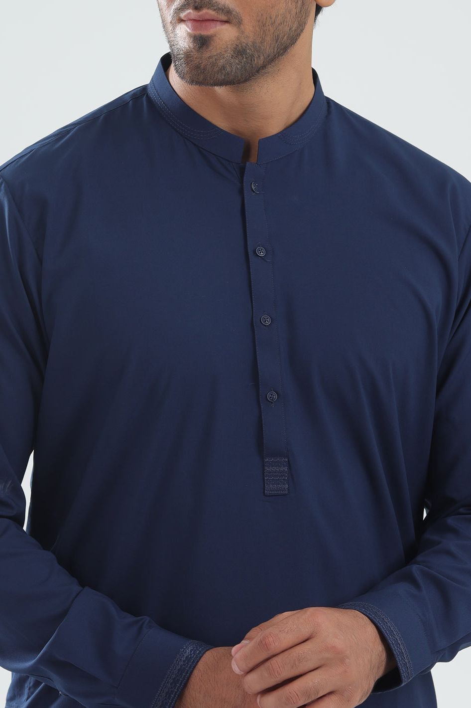 Blended Blue Kameez Shalwar - Almirah
