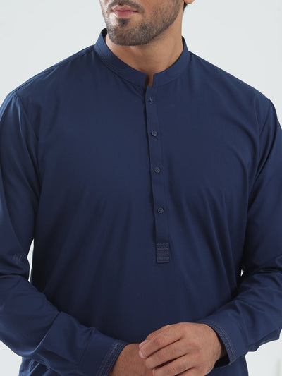 Blended Blue Kameez Shalwar - Almirah