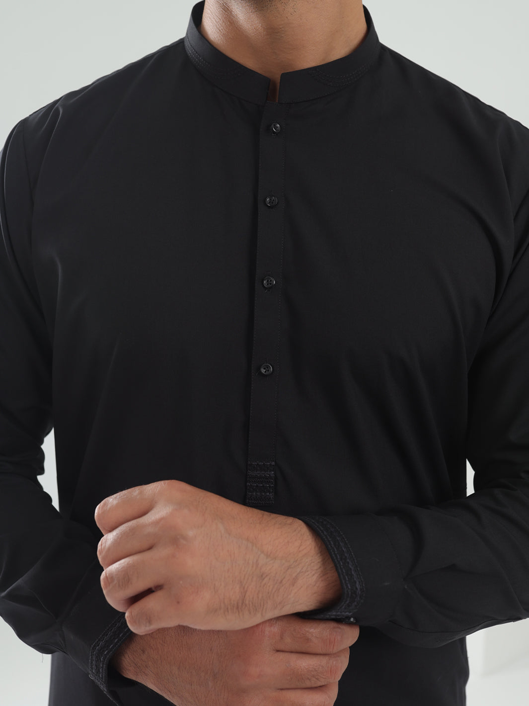 Blended Black Kameez Shalwar - Almirah