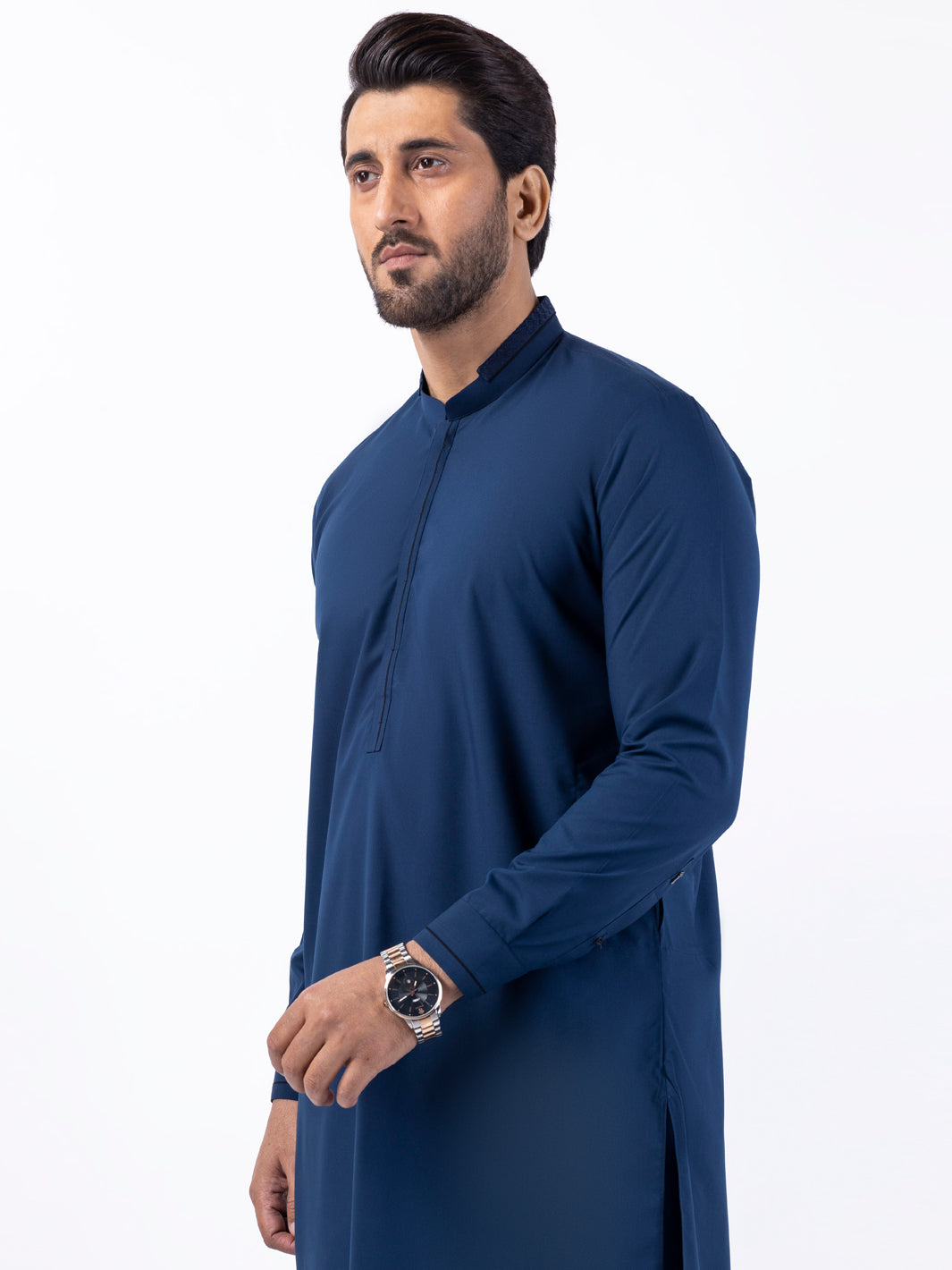 Blended Blue Kurta Trouser - Almirah