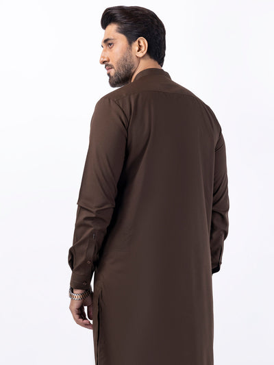 Blended Brown Kameez Shalwar - Almirah