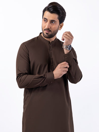 Blended Brown Kameez Shalwar - Almirah