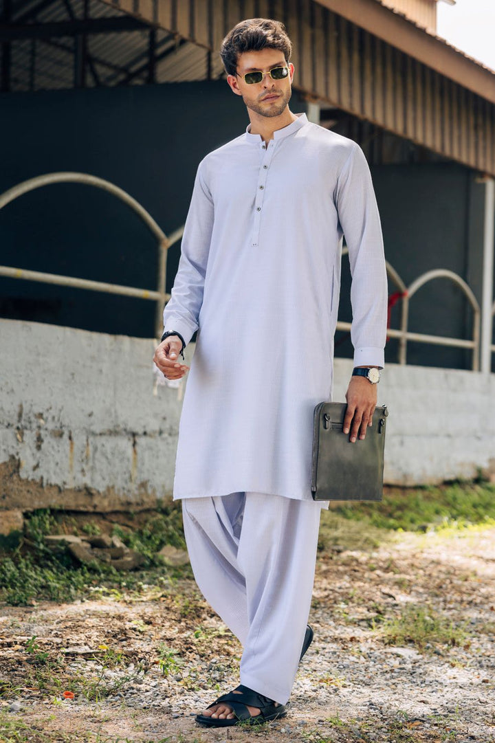 Blended Sky Blue Shalwar Kameez - Almirah