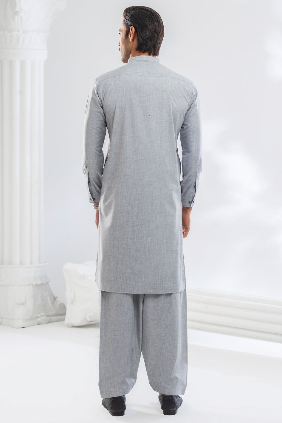 Blended Grey Shalwar Kameez - Almirah