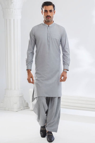 Blended Grey Shalwar Kameez - Almirah