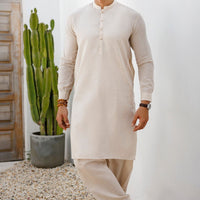 Blended Beige Shalwar Kameez - Almirah