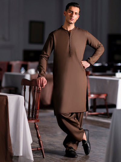 Blended Brown Shalwar Kameez - Almirah