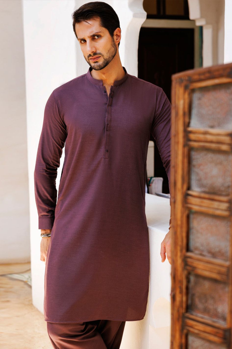 Blended Purple Shalwar Kameez - Almirah