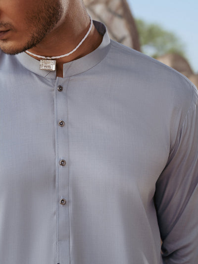 Blended Light Grey Shalwar Kameez- Almirah
