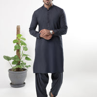 Blended Charcoal Grey Shalwar Kameez - Almirah