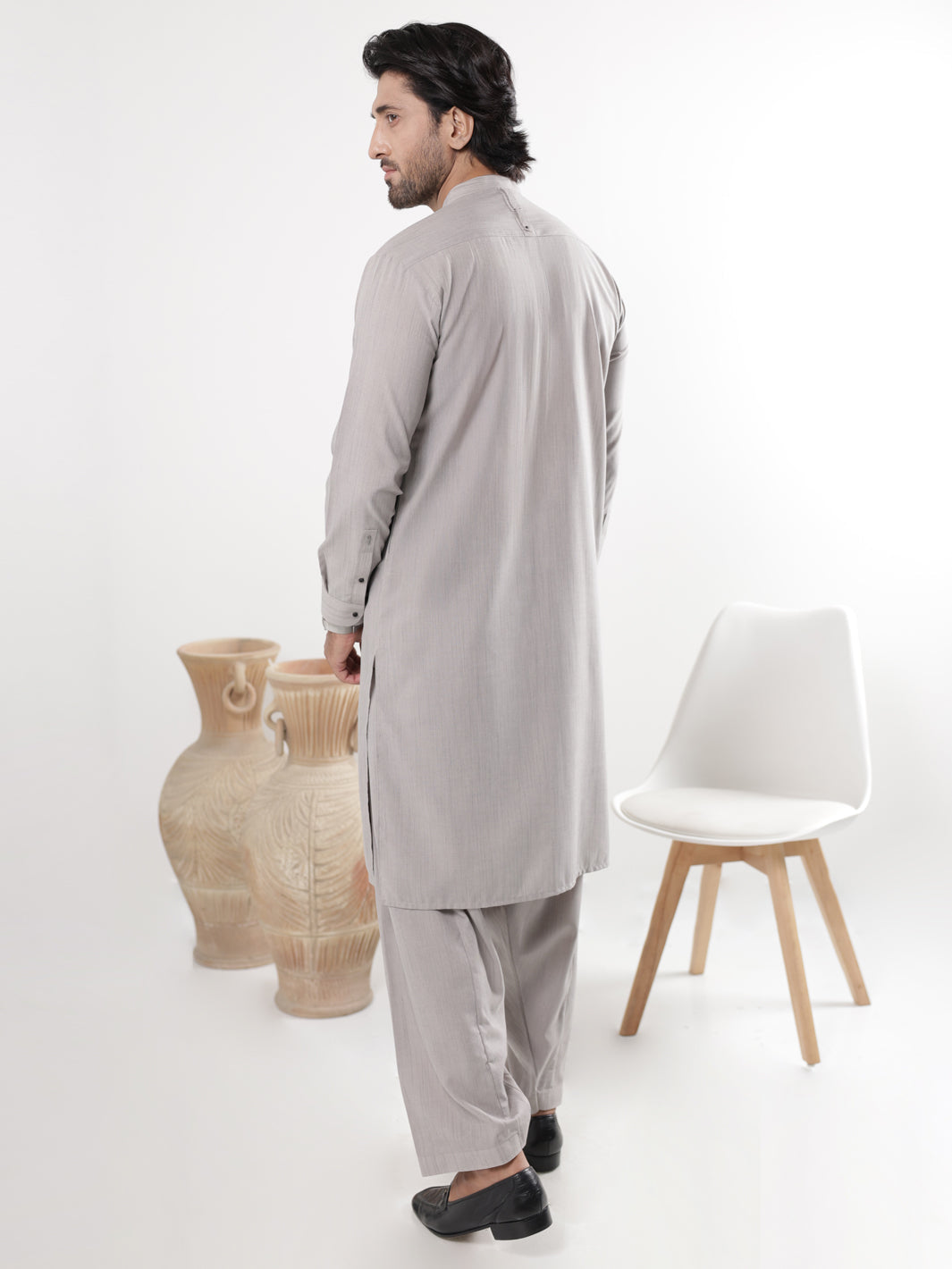 Blended Ash Grey Shalwar Kameez - Almirah
