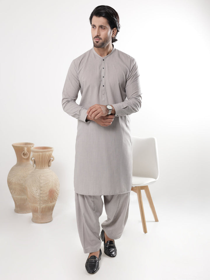 Blended Ash Grey Shalwar Kameez - Almirah