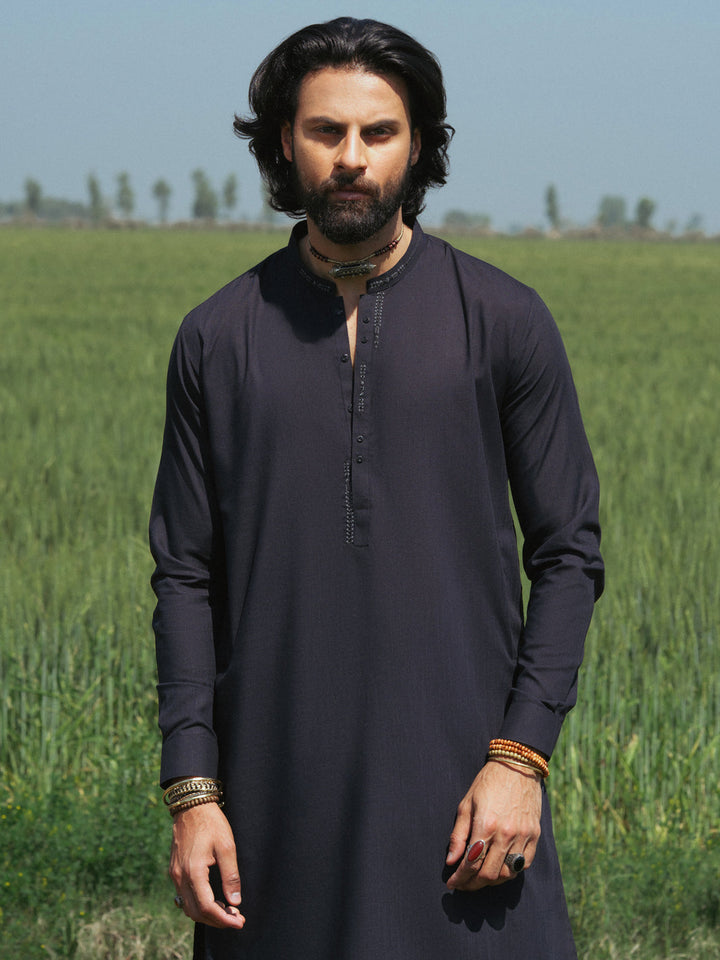 Blended Black Shalwar Kameez - Almirah