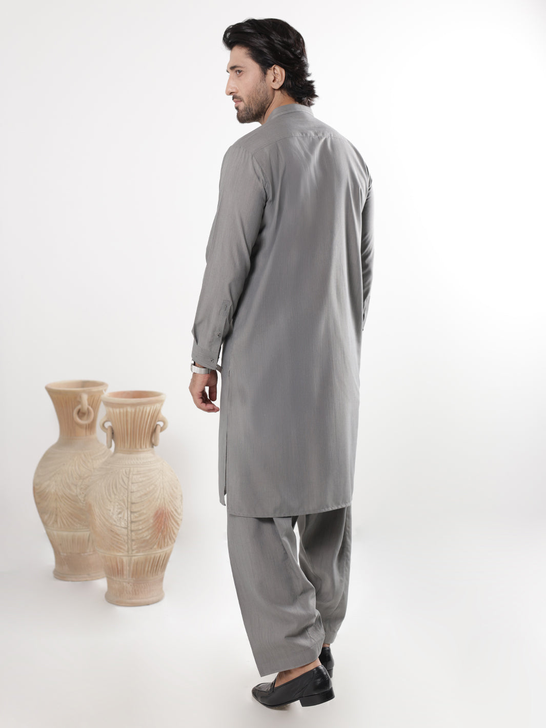 Blended Light Grey Shalwar Kameez - Almirah