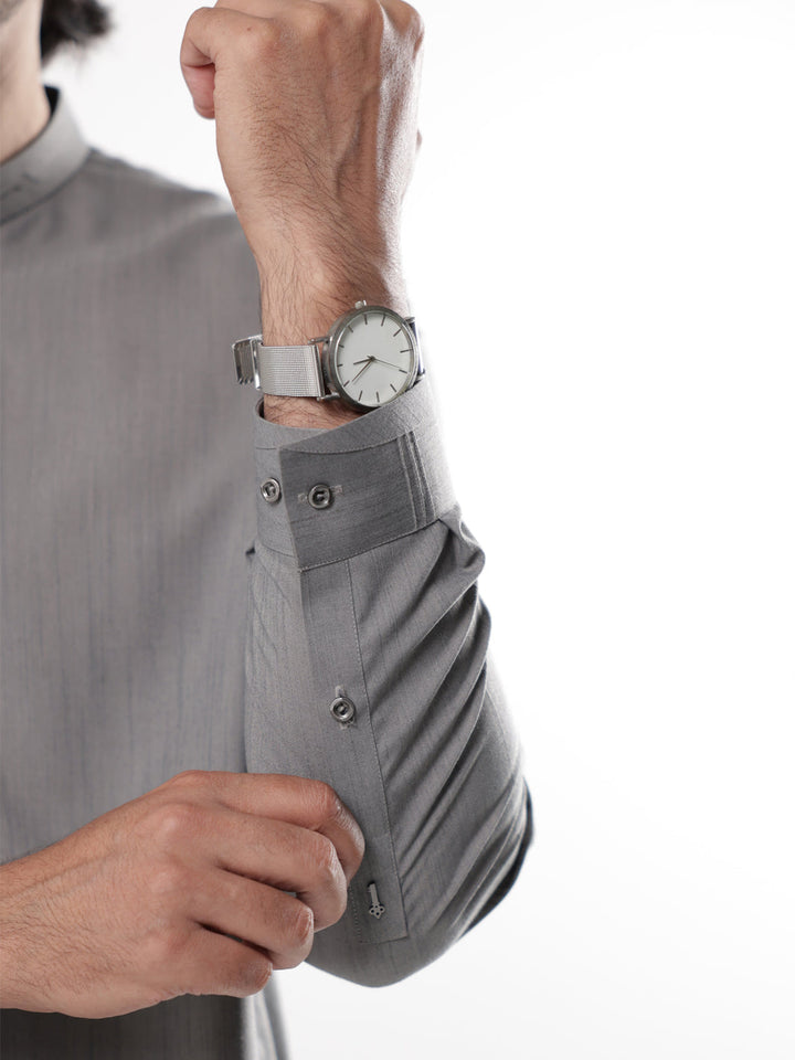 Blended Light Grey Shalwar Kameez - Almirah