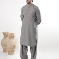 Blended Light Grey Shalwar Kameez - Almirah