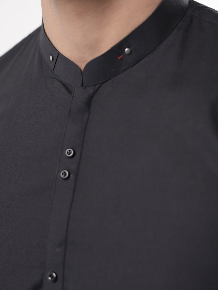 Cotton Black Kurta Trouser - Almirah