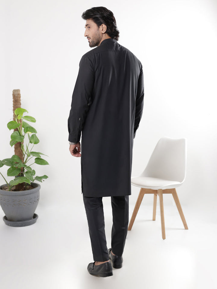 Cotton Black Kurta Trouser - Almirah