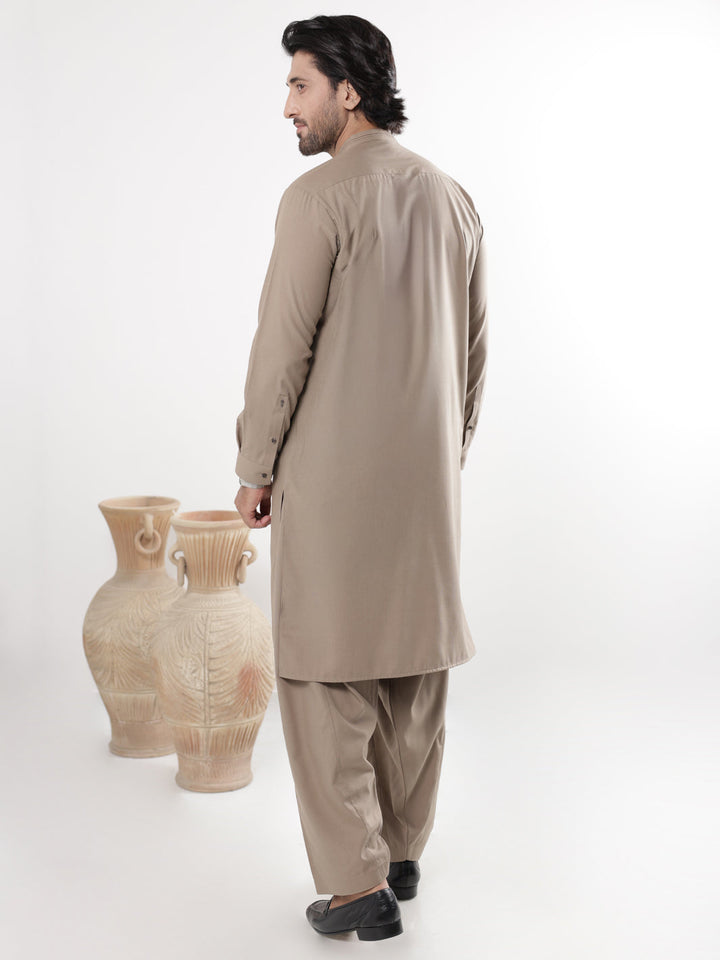 Blended Brown Shalwar Kameez - Almirah