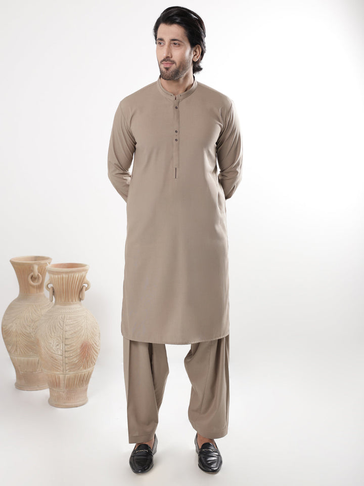 Blended Brown Shalwar Kameez - Almirah