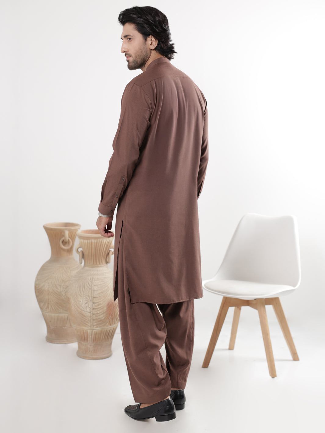 Blended Brown Shalwar Kameez - Almirah