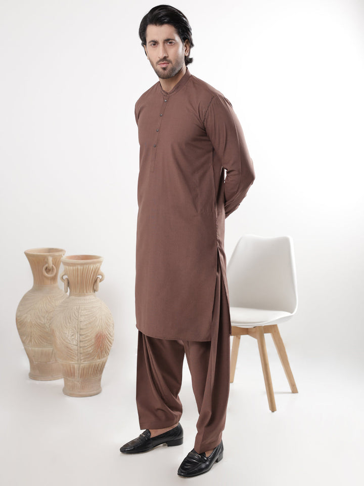Blended Brown Shalwar Kameez - Almirah