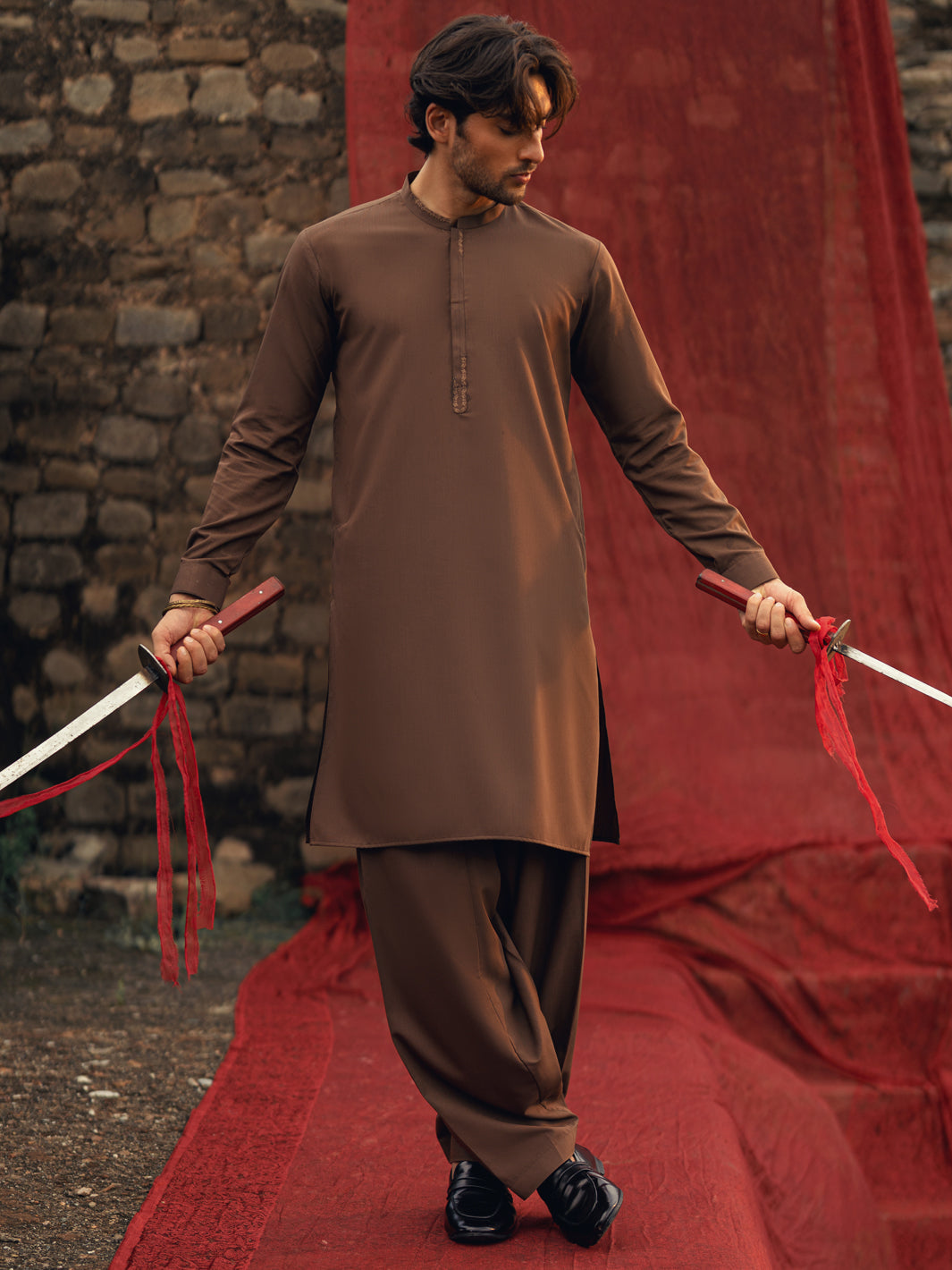 Blended Brown Shalwar Kameez - Almirah