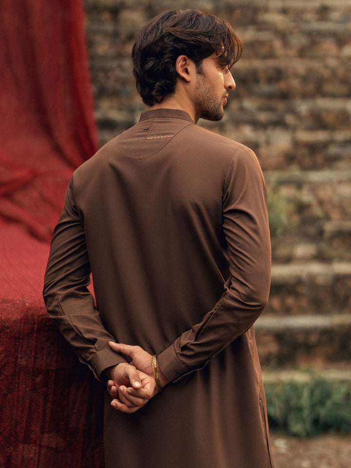 Blended Brown Shalwar Kameez - Almirah