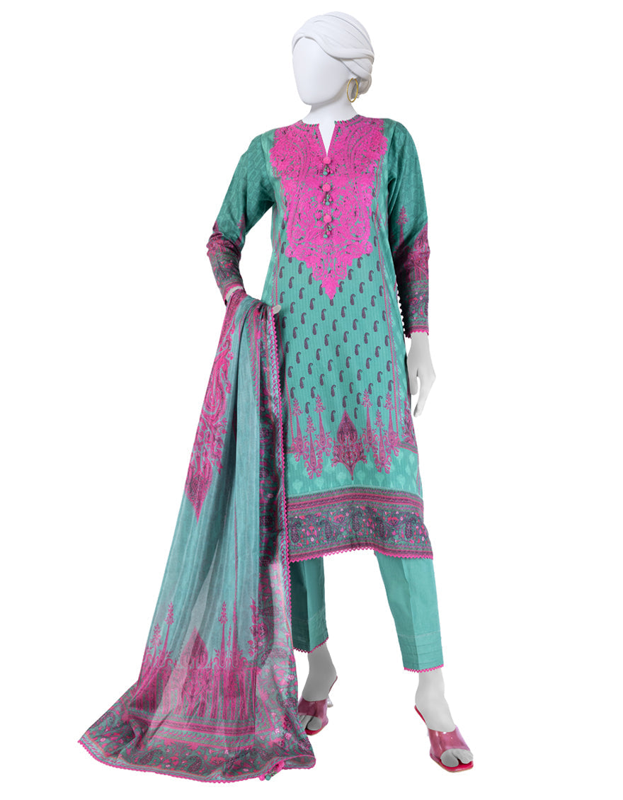 Lawn Multi Unstitched Suit - J. Junaid Jamshed