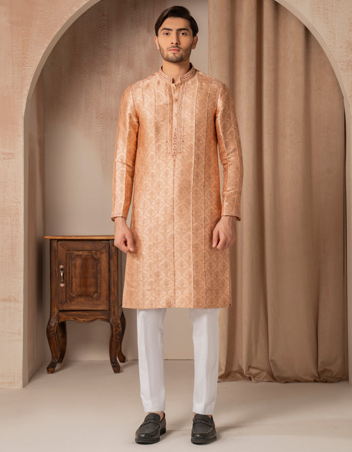 Blended Orange Special Kurta - J. Junaid Jamshed