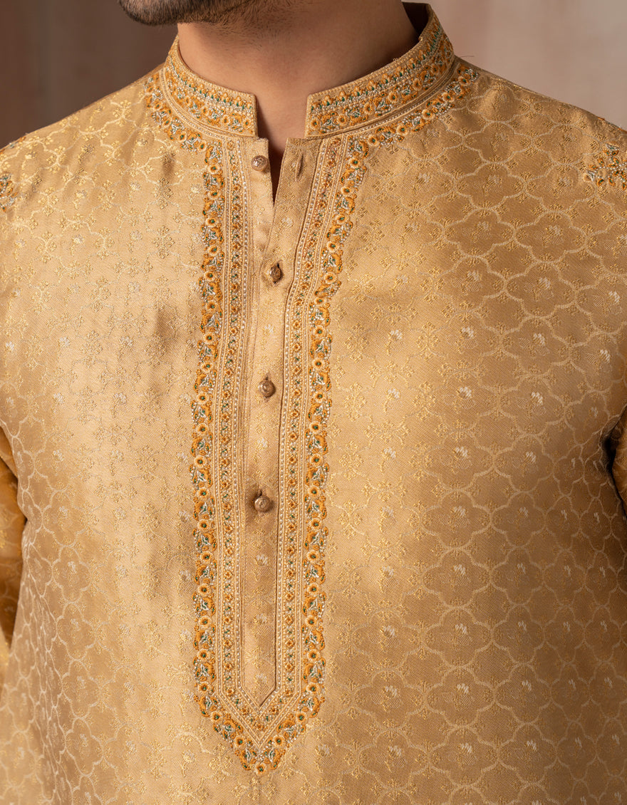 Blended Golden Special Kurta - J. Junaid Jamshed