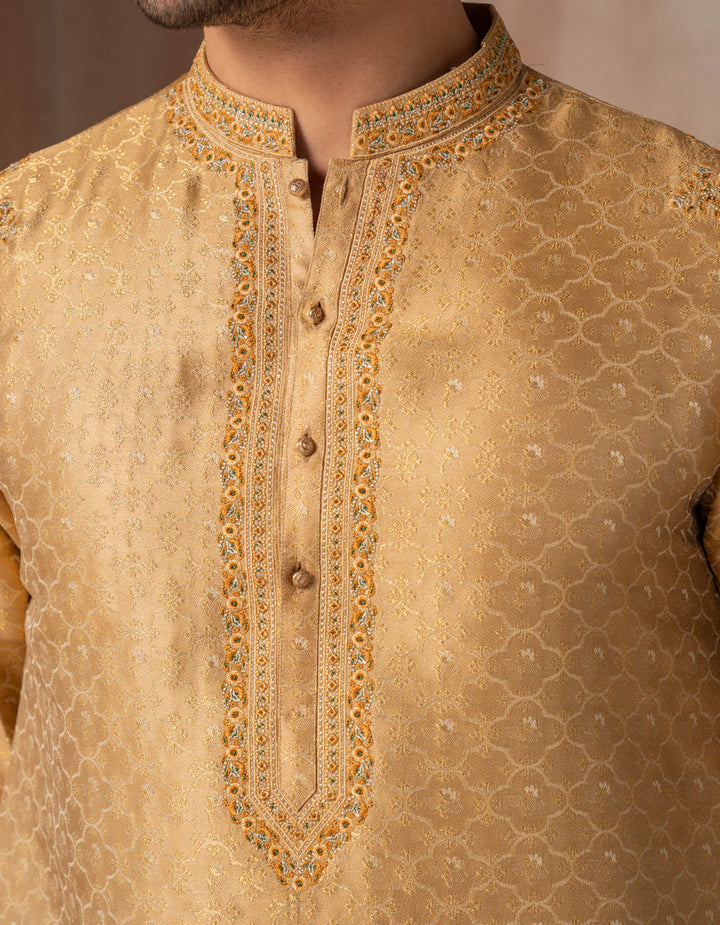 Blended Golden Special Kurta - J. Junaid Jamshed