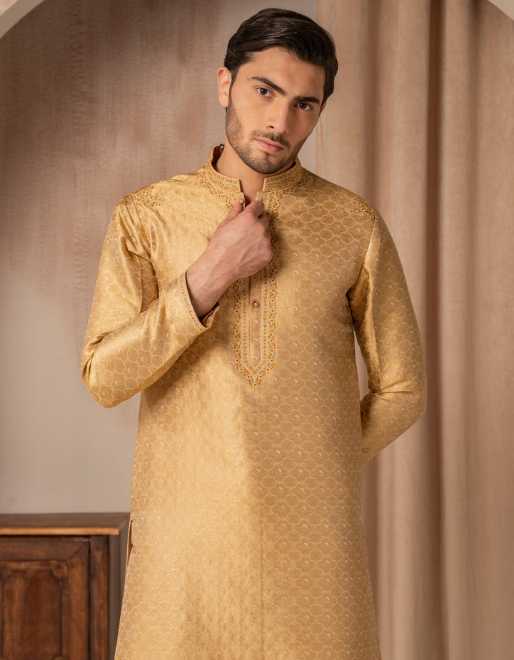 Blended Golden Special Kurta - J. Junaid Jamshed