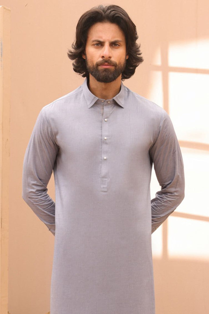 Cotton Blue Shalwar Kameez - J. Junaid Jamshed