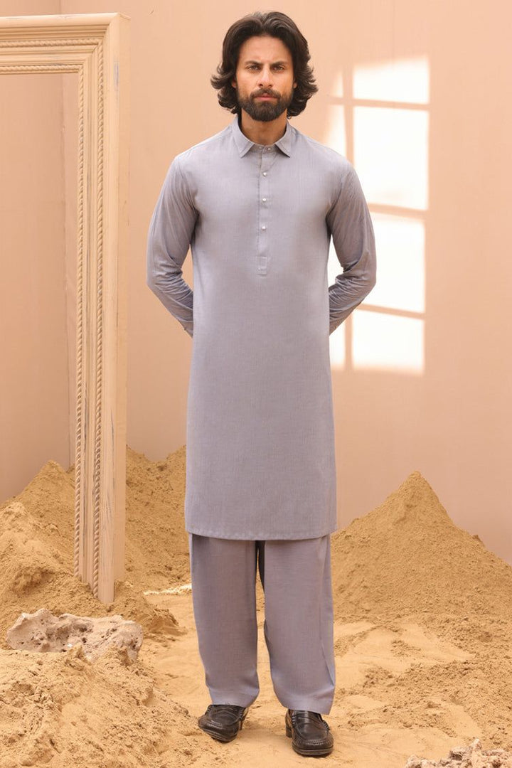 Cotton Blue Shalwar Kameez - J. Junaid Jamshed