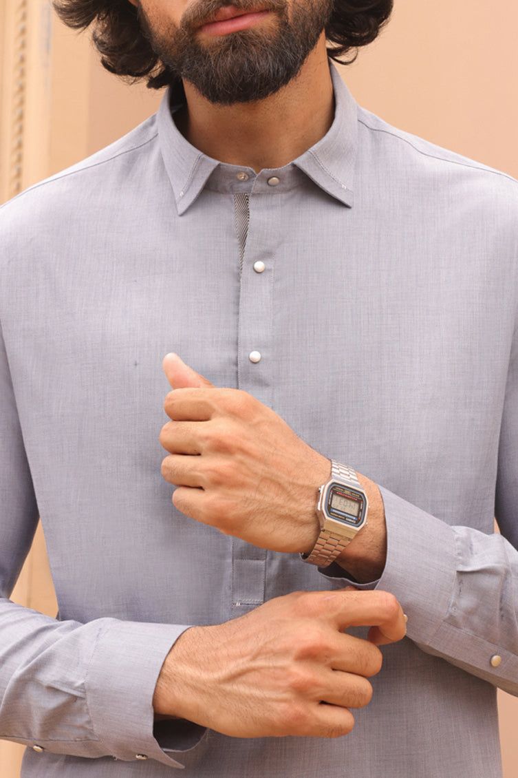 Cotton Blue Shalwar Kameez - J. Junaid Jamshed